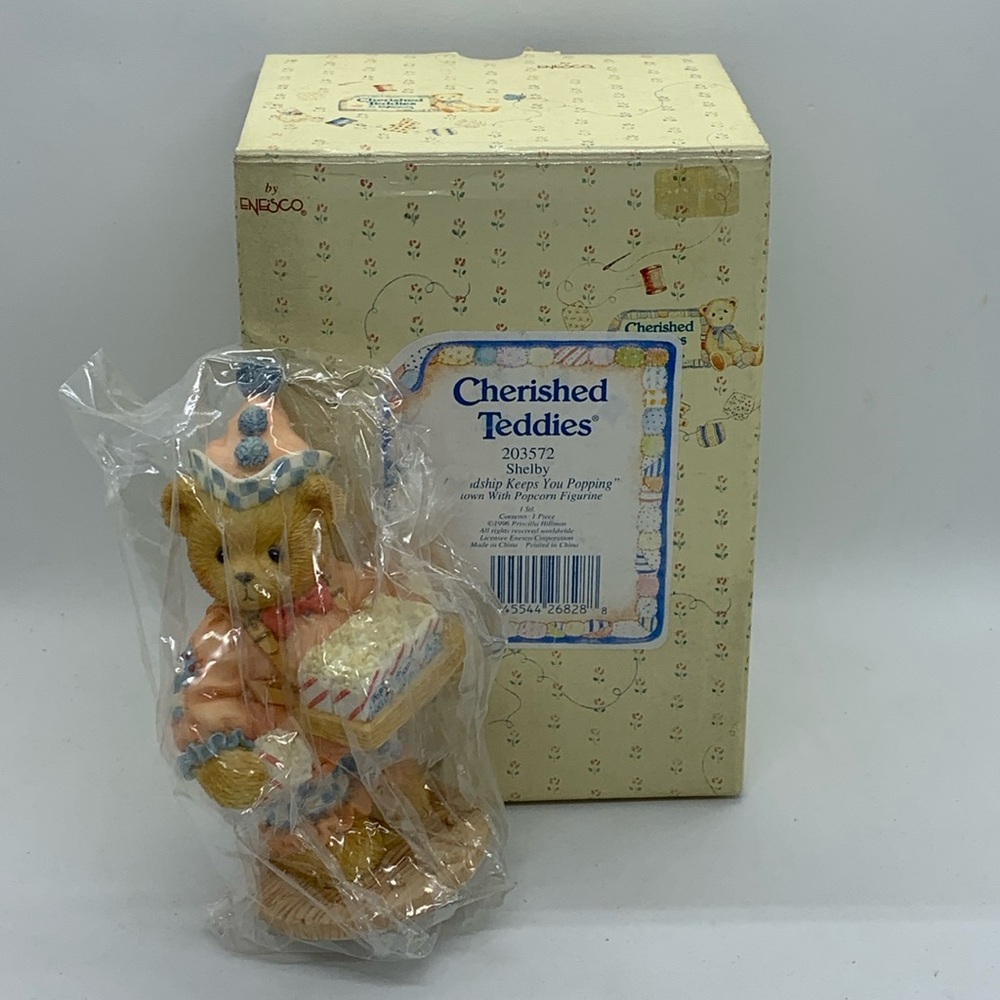 Vintage Cherished Teddies 1996 Shelby “Friendship Keeps You Popping” #203572
